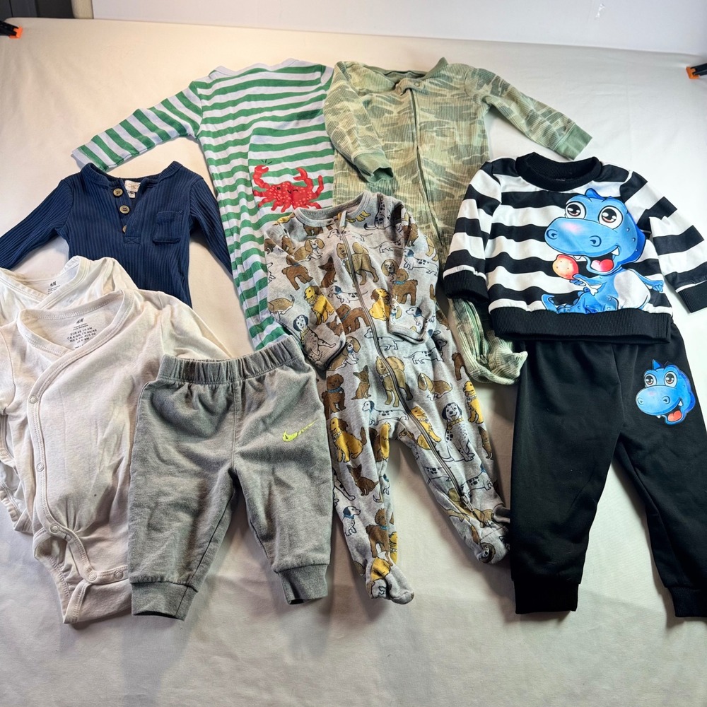 Baby Boy Clothes Bundle 6-9M H&M Nike Old Navy Wonder Nation 8pc Lot